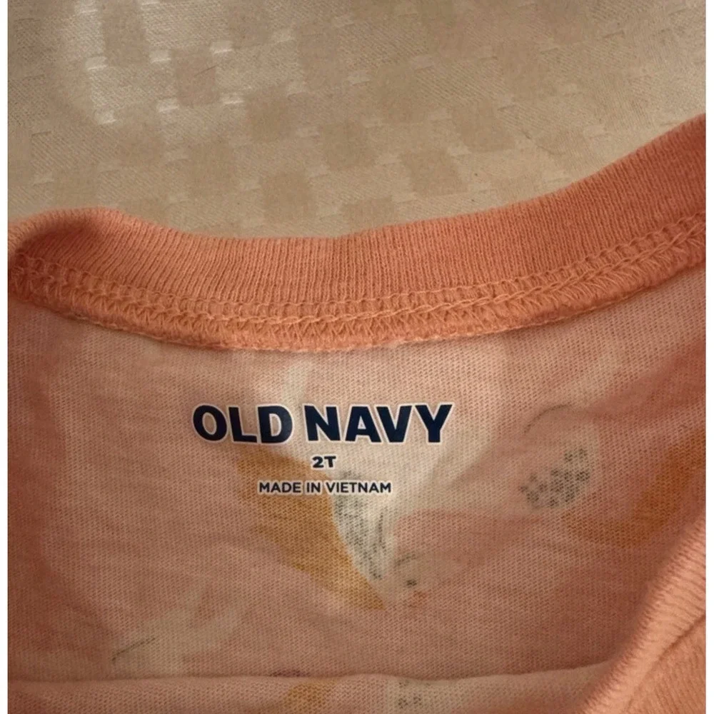 Old Navy Unicorn 3/4 Sleeve Long Blouse Size 2T Coral Color